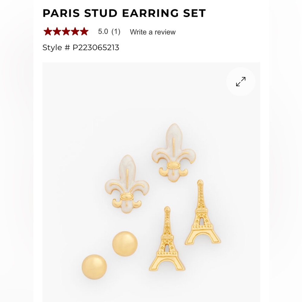Paris Stud Earring Set NWT